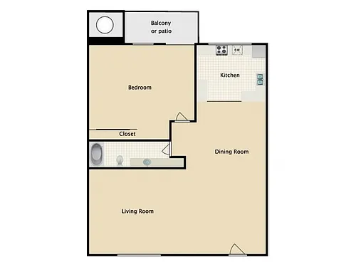 Floor plan 1 Bedroom