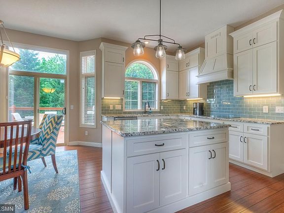 Updated kitchen was built around the beautiful center island!  Enough room for multiple cooks!