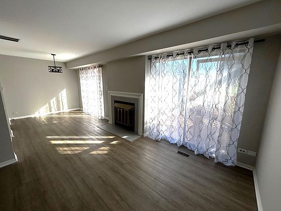 Living room facing dining room