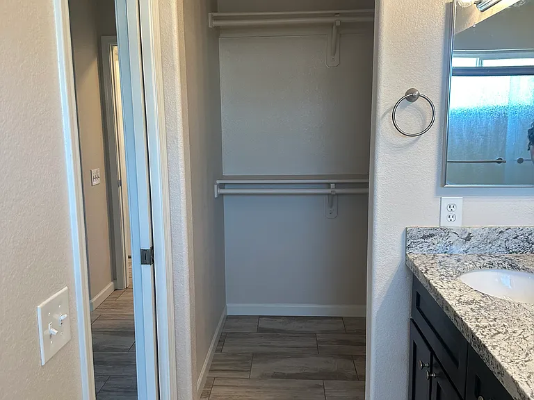 Large walk-in master closet
