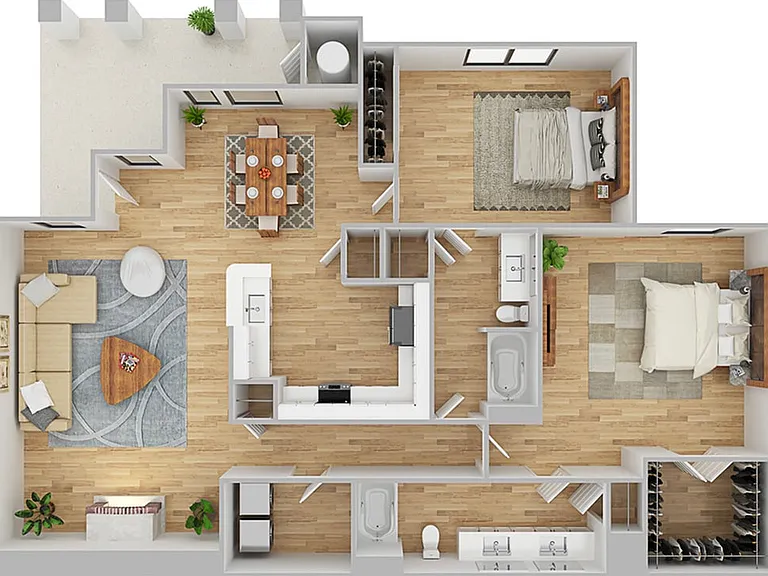 2 Bedroom | 2 Bath | 1147 SF 2 Bedroom | 2 Bath | 1147 SF