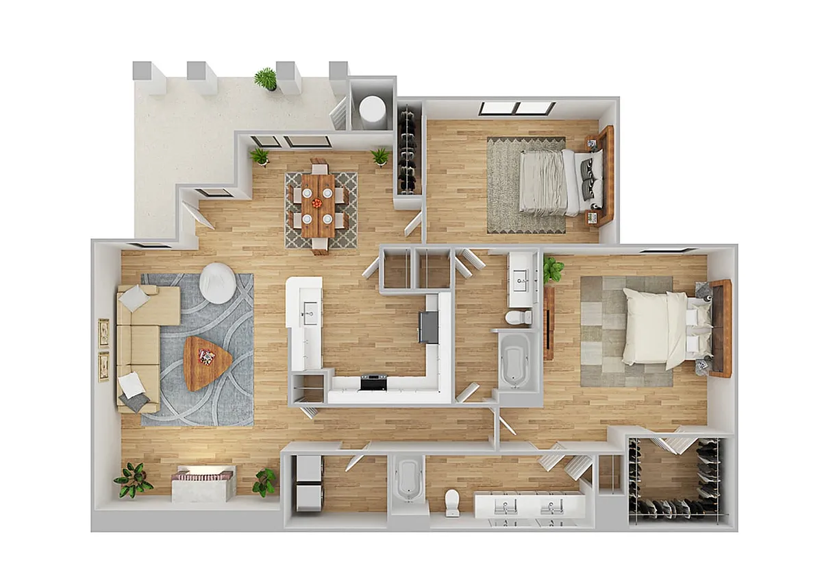 Floor plan Diamond 1 (Townhome) | Renovated