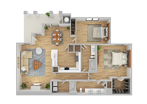 Floor plan Diamond 1 (Townhome) | Renovated