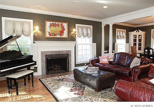 Gas fireplace in living room