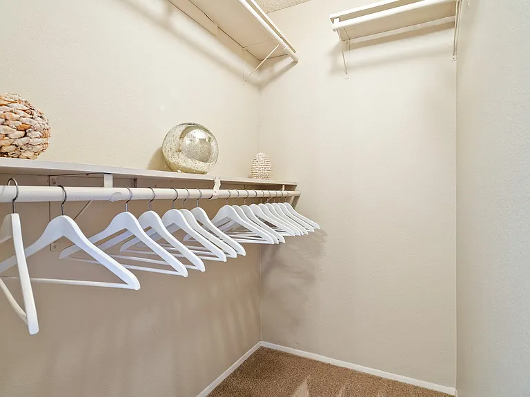 Huge closet in primary bedroom at River Oaks in Oceanside, CA