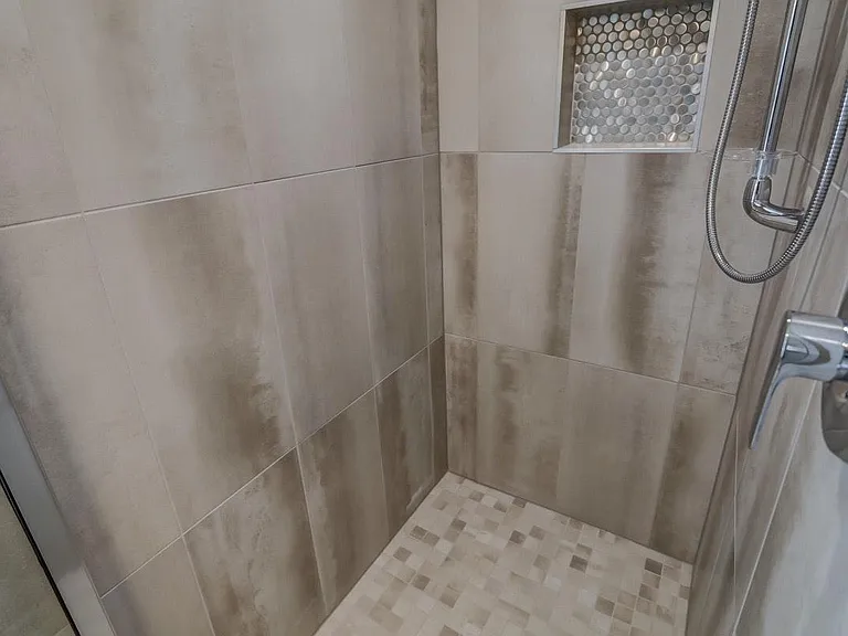 Tiled shower