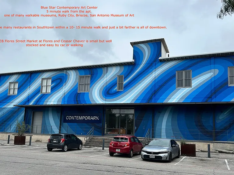 Blue Star Contemporary one of many cultural amenities close by.