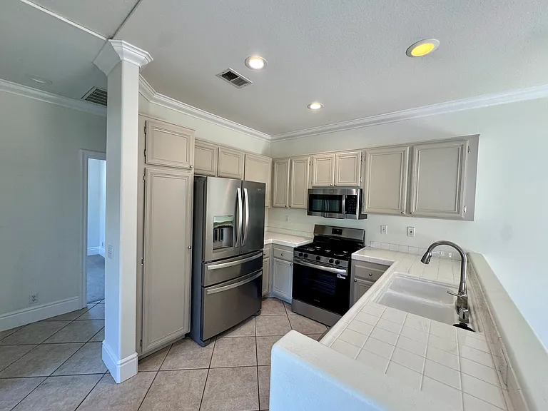 Kitchen is open to the dining nook and family room.