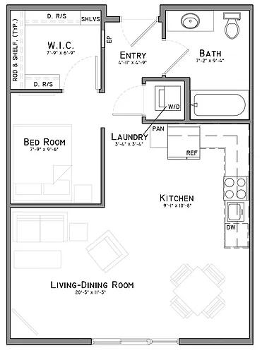 Floor plan Pawnee
