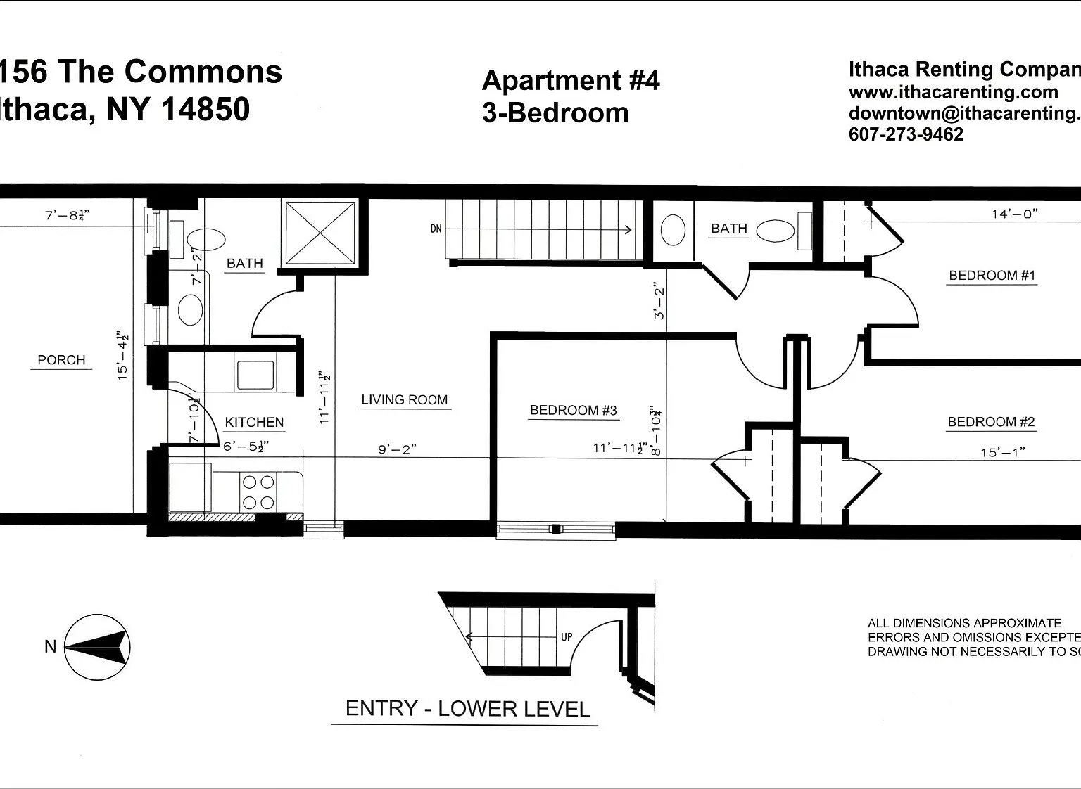 Private 3-Bedroom Apartment with a Back Porch — Photo 2