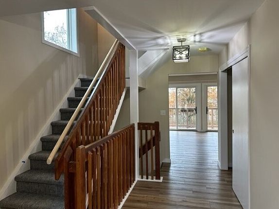 Front entryway with ample storage in closet