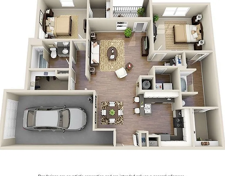 2 Bedroom | 2 Bath | 1320 SF | Attached Garage 2 Bedroom | 2 Bath | 1320 SF | Attached Garage