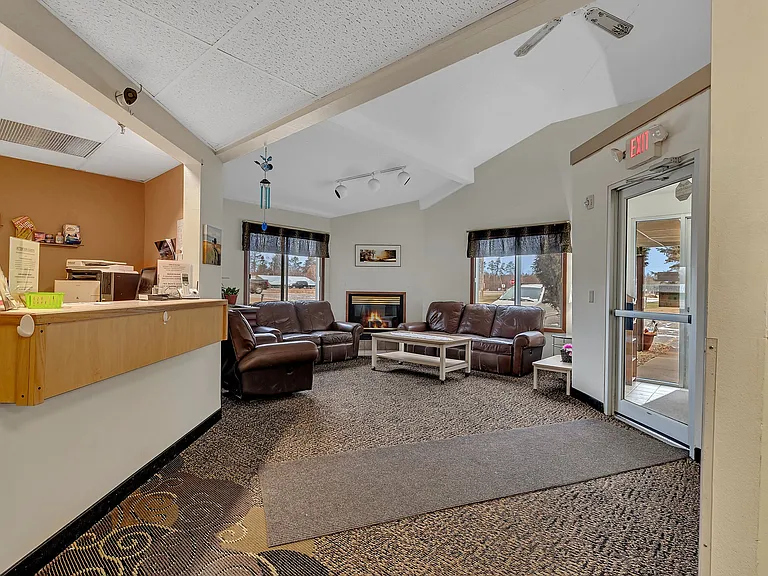 Bright, welcoming space for residents and visitors.
