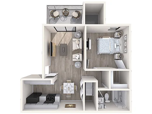 Floor plan 1 Bed/1 Bath Renovated