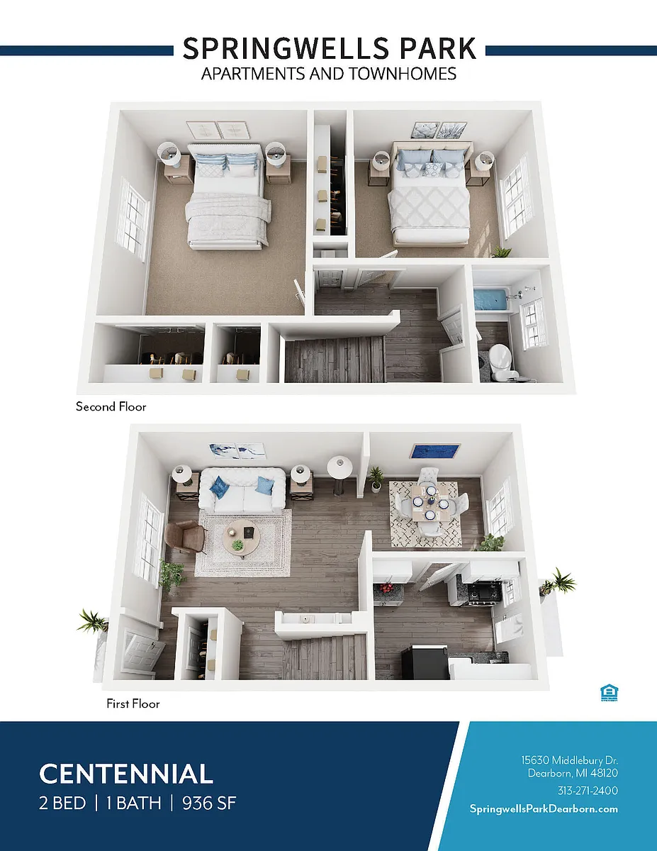 Floor plan 2 BED 1 BATH