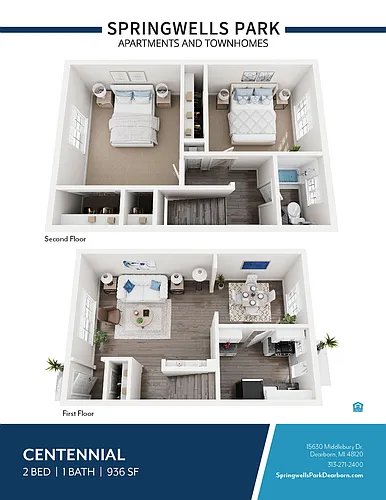 Floor plan 2 BED 1 BATH