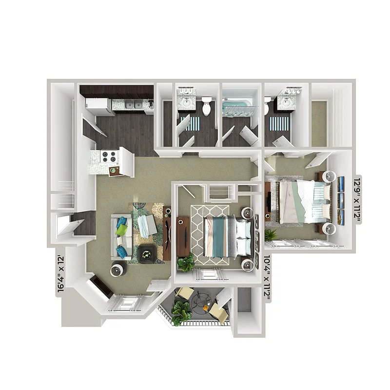 Floor plan B2 - Cypress
