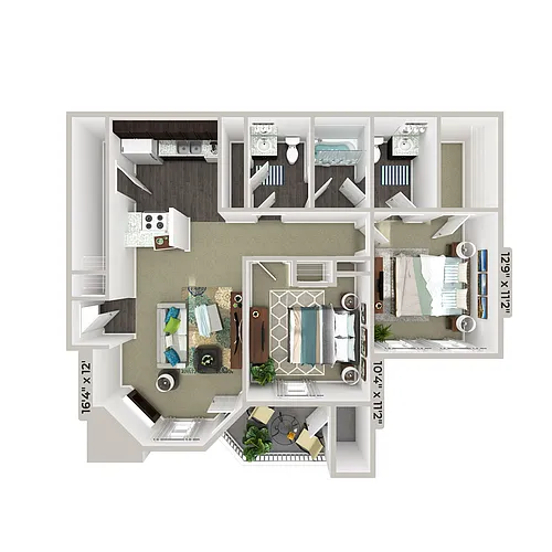 Floor plan B2 - Cypress