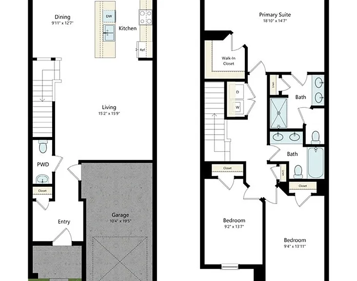 Clove Floor Plan at Covey Homes Greene (1,618 SF)