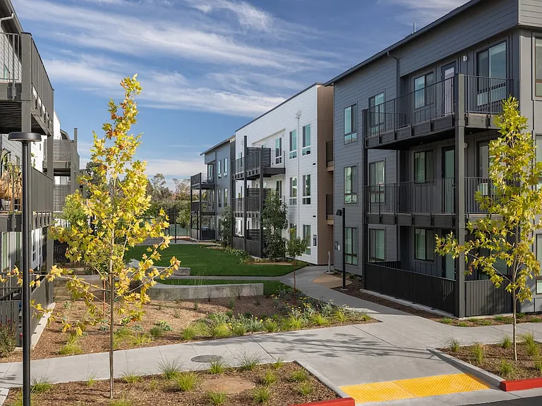 Landscaped courtyard
