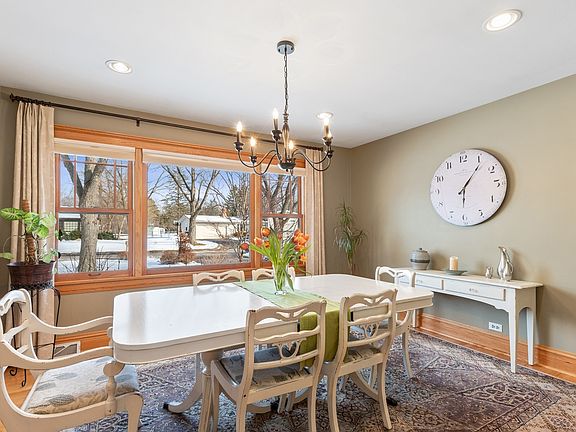 Dining Room with a full wall of windows to let the