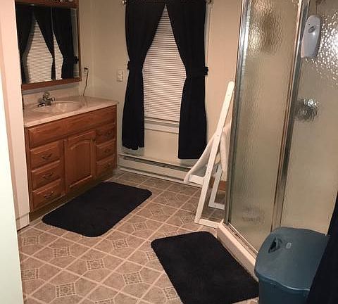  The bathroom …