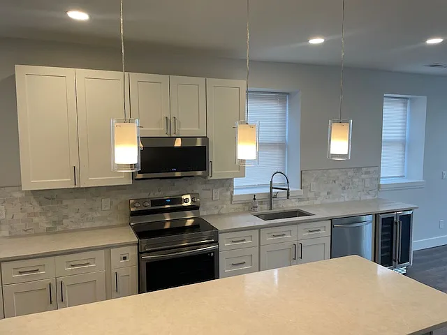 Enormous kitchen with lots of space to entertain.