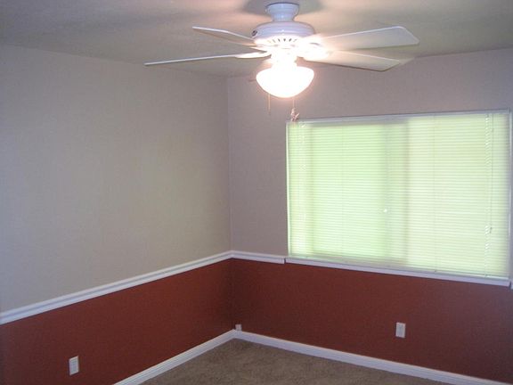 one of five bedrooms (just painted to be blue)