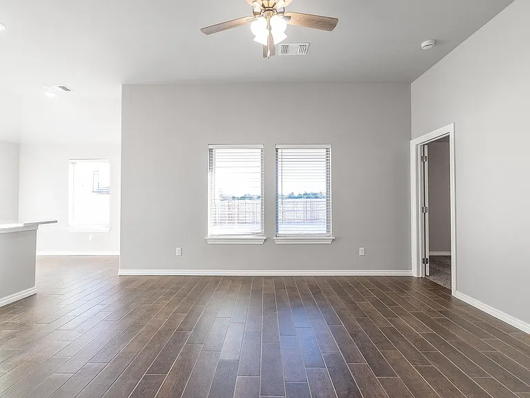Living room (master bedroom door on right)