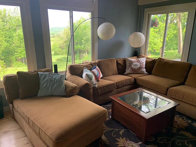 TV room or third bedroom. This is currently set up as a TV room and office.
