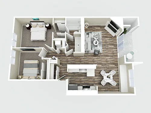 Floor plan 2 bed 1 bath