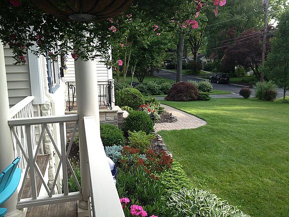View on covered front porch 