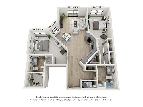 Floor plan The Harrison - B5
