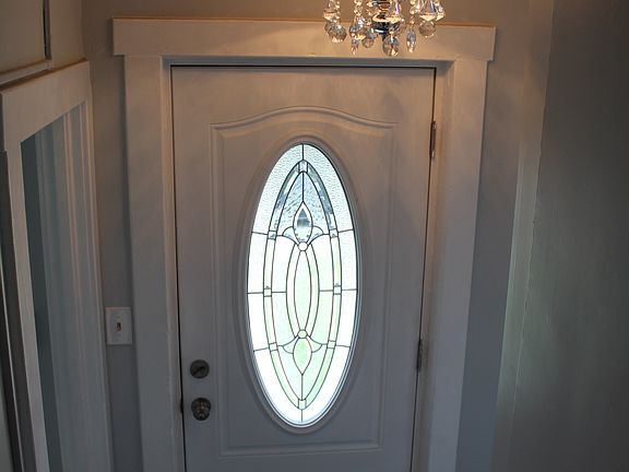 Beautiful Front Door & Foyer Chandelier