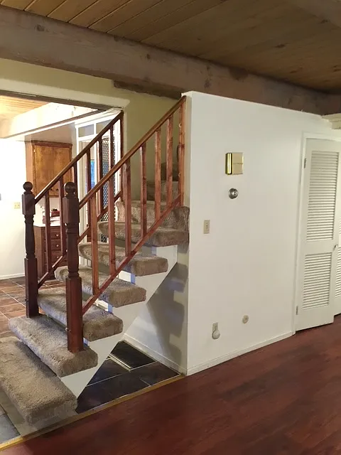 stairway view from living area - 709 9th St