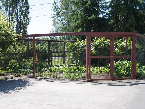 Fenced garden area