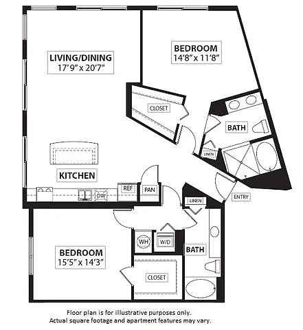 Floor plan B11 2 Bed 2 Bath