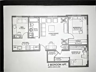 Floor plan Two bedroom