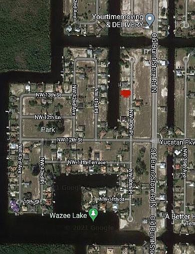 Red dot shows location