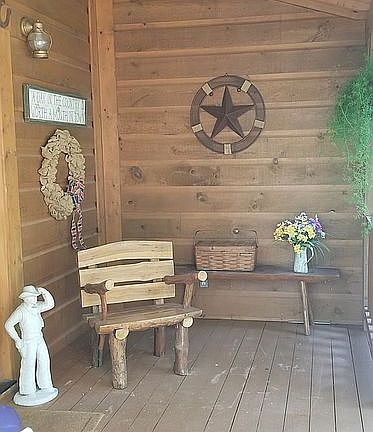 Front Porch w/Log chair