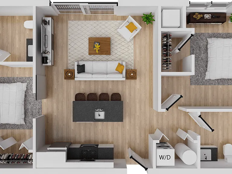 Moxie 1 - 812 square foot two bedroom, two bath apartment Moxie 1 - 812 square foot two bedroom, two bath apartment