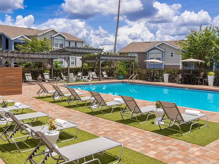 Stretch out on our poolside loungers or relax under shaded cabanas and enjoy Florida living at its finest.