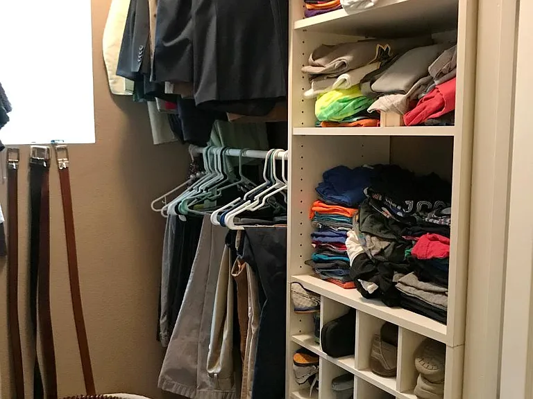 Walk-In Closet with Built-In Organizer