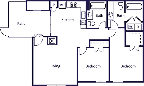 Floor plan B1 - Income Restricted