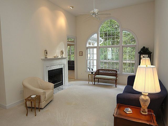 Gorgeous high ceilinged living room