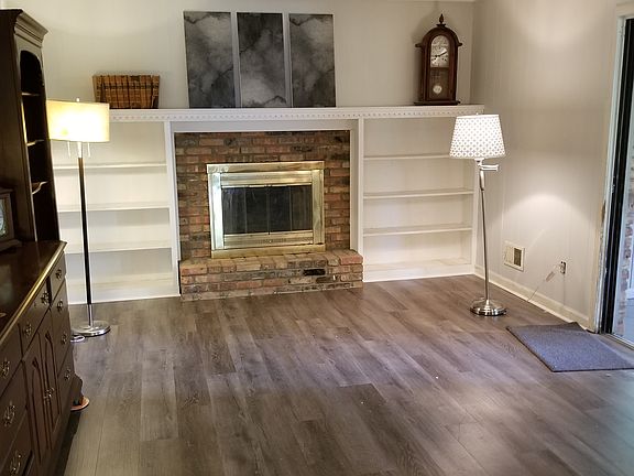 Wood burning fireplace