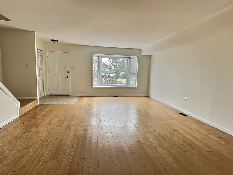 Living room with bay window