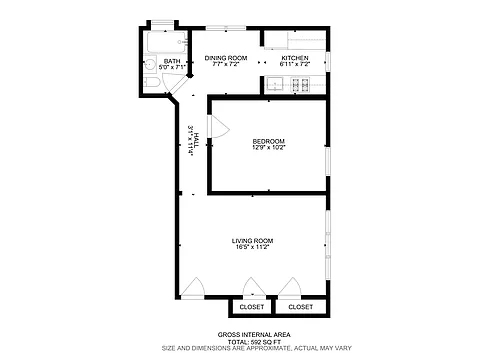 Floor plan One Bedroom