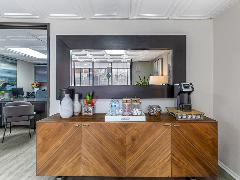 Experience luxury living at Independence Plaza, where every visit begins with a warm welcome and a freshly brewed cup of coffee in our stylish lobby leasing office.