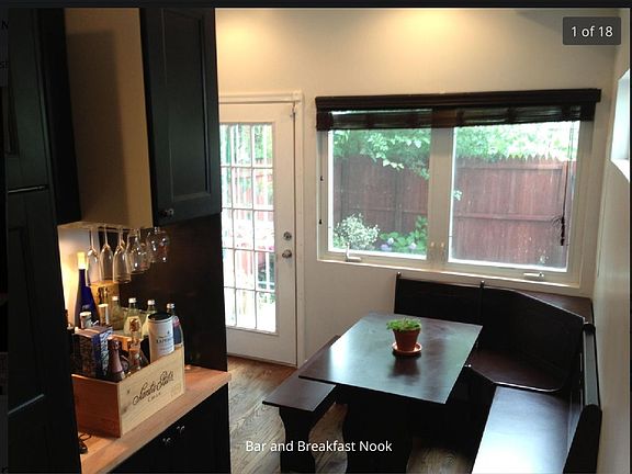 Bar looking over garden